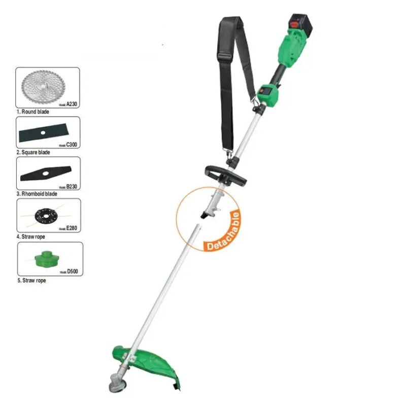 Cordless foldable lithium mower with foldable handle for easy storage