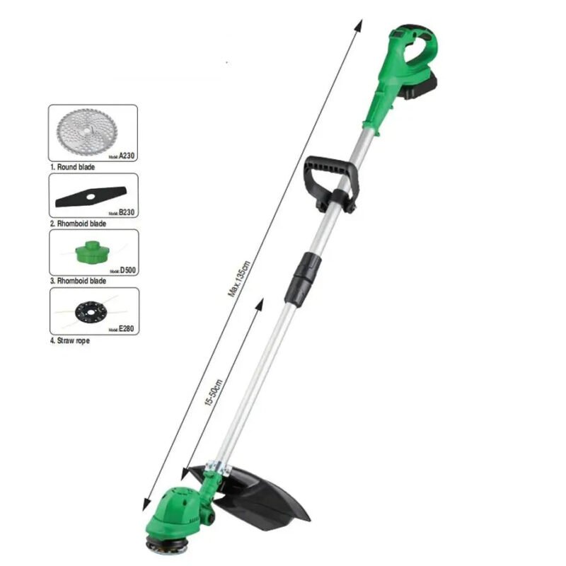 Cordless lawnmower with square blade for precision lawn cutting